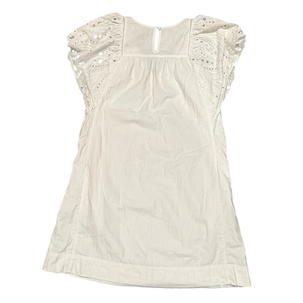 La Fée Maraboutée White Flutter Sleeve Dress, FR 38 (US M)